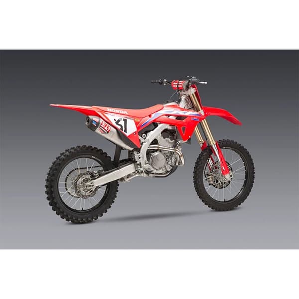 Yoshimura Usa Ei Homologoitua Ruostumatonta Terästä Ja Carbon Full Line-järjestelmä Signature Series Rs-12 Crf 250 R/rx 22 Hopeinen