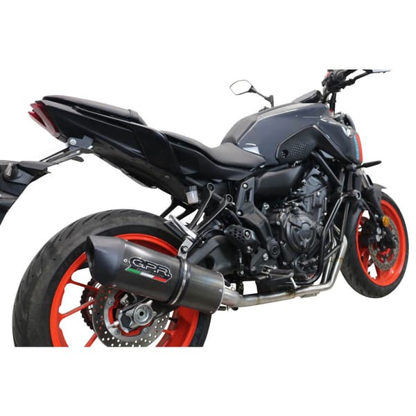 Gpr Exhaust Systems Homologeret Full Line System Furore Evo4 Poppy Yamaha Mt 07 21-22 Ref:e5.y.225.cat.fp4 Sort
