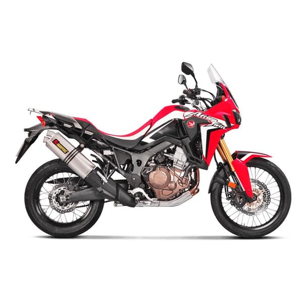 Akrapovic Lyddæmper Slip On Line Titanium Crf 1000l Africa Twin 16-18 Ref:s-h10so16-wt Søvfarvet