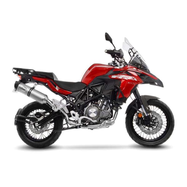 Leovince Homologerad Ljuddämpare I Rostfritt Stål Och Kol Lv One Evo Benelli Trk 502 X 18-22 Ref:14281e Silver