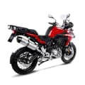 Miniatyrbild 2 av 4: Leovince Homologerad Ljuddämpare I Rostfritt Stål Och Kol Lv One Evo Benelli Trk 502 X 18-22 Ref:14281e Silver