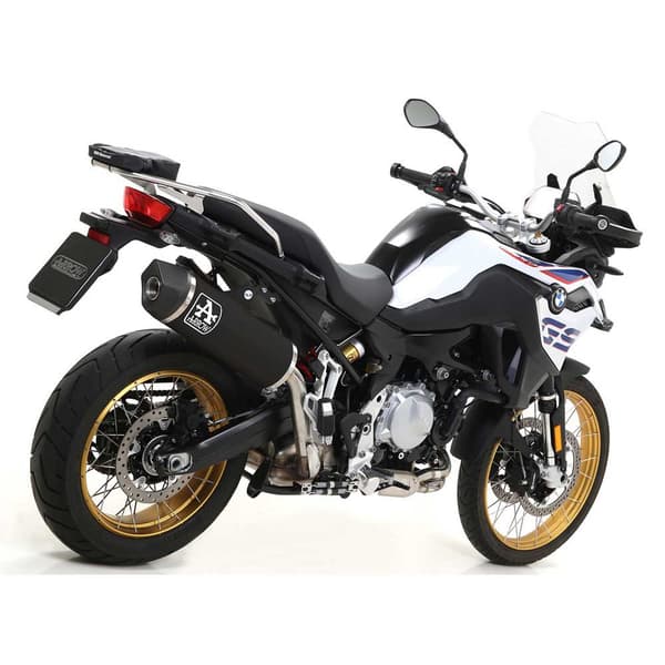 Arrow Mørk Aluminium Med Kulstof Endedæksel Bmw F Maxi Race-tech 850 Gs ´18-20 Lyddæmper Søvfarvet