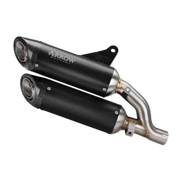 Arrow Titanium Dark Double Med Carbon End Cap Ducati Monster Round-sil 937 ´21-22 Lyddæmper Søvfarvet