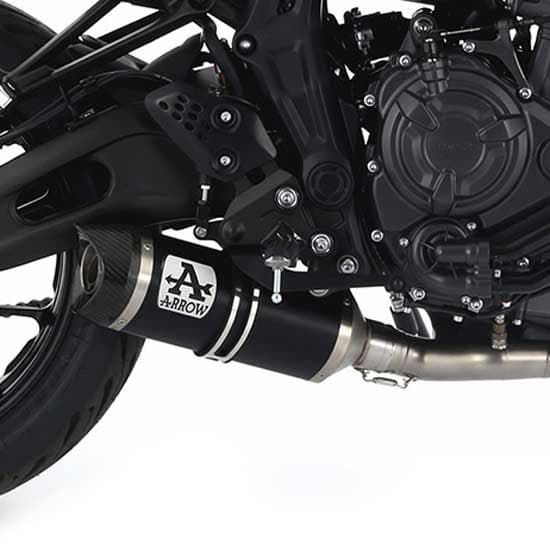 Arrow Thunder Aluminium Dark With Carbon End Cap Yamaha Mt-07 ´21-23 Homologeret Lyddæmper Søvfarvet Homologated