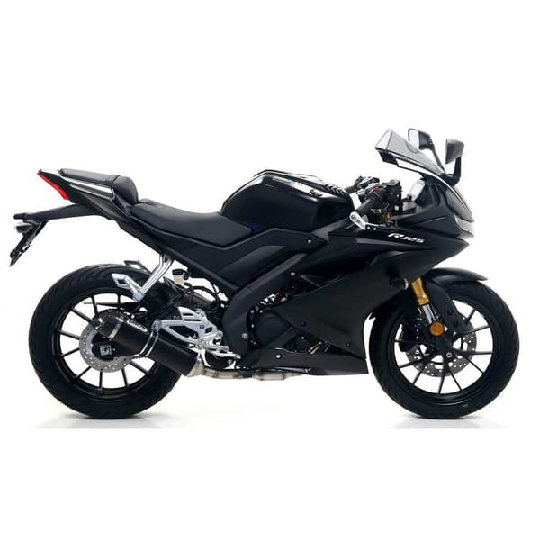 Arrow Street Thunder Aluminium Dark With Carbon End Cap Yamaha Yzf-r 125 ´19-22 Hyväksytty äänenvaimennin Hopeinen Homologated