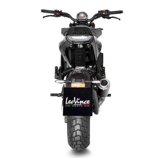 Leovince Lv-10 Black Edition Husqvarna Vitpilen 701 18-20/svartpilen 701 19-20 Ref:15220b Stainless Steel Ikke-godkendt Lyddæmper Søvfarvet Not...