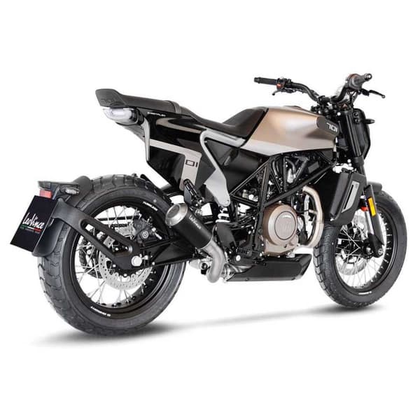 Leovince Lv-10 Black Edition Husqvarna Vitpilen 701 18-20/svartpilen 701 19-20 Ref:15220b Stainless Steel Ikke-godkendt Lyddæmper Søvfarvet Not...