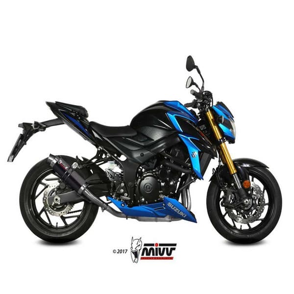 Mivv Gp Suzuki Gsx-s 750 2017-20 S.048.lxb Homologeret Slip On Lyddæmper Søvfarvet Homologated
