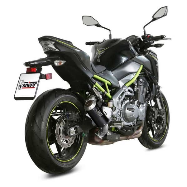 Mivv Mk3 Kawasaki Z900 A2 2017-24 K.056.lm3c Homologoitu Slip On äänenvaimennin Hopeinen Homologated