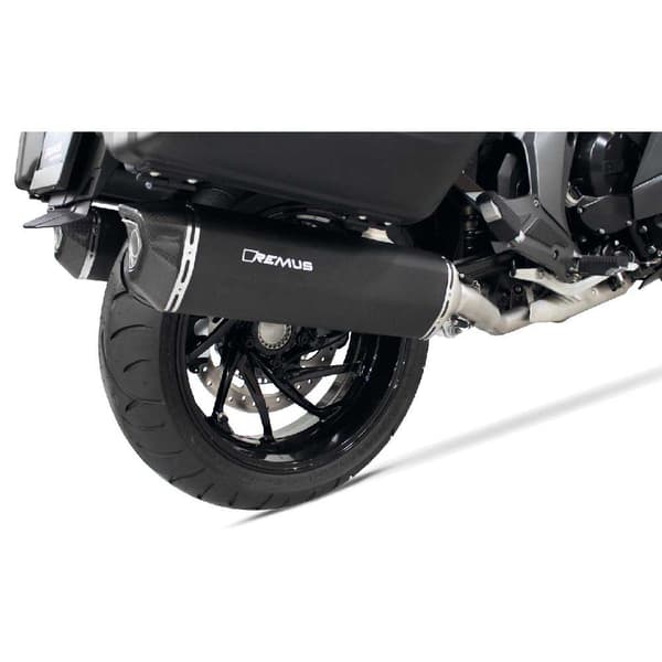 Remus Black Hawk Left Stainless Steel K 1600 Gt 17/k 1600 Gtl 118 Kw 2t16 17 Euro 4 Homologeret Slip On Lyddæmper Sort Homologated