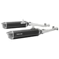 Miniatyrbillede 1 af 4: Remus Black Hawk Left Stainless Steel K 1600 Gt 17/k 1600 Gtl 118 Kw 2t16 17 Euro 4 Homologeret Slip On Lyddæmper Sort Homologated
