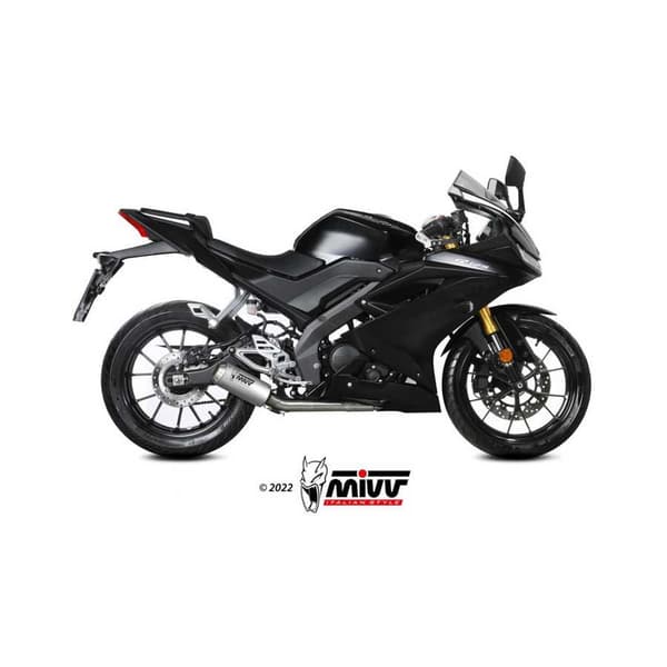 Mivv Mk3 Yamaha Mt-125 2020-24/yzf R125 2019-23 Y.067.sm3x Ikke-homologeret Fuldt Linjesystem Søvfarvet Not Homologated