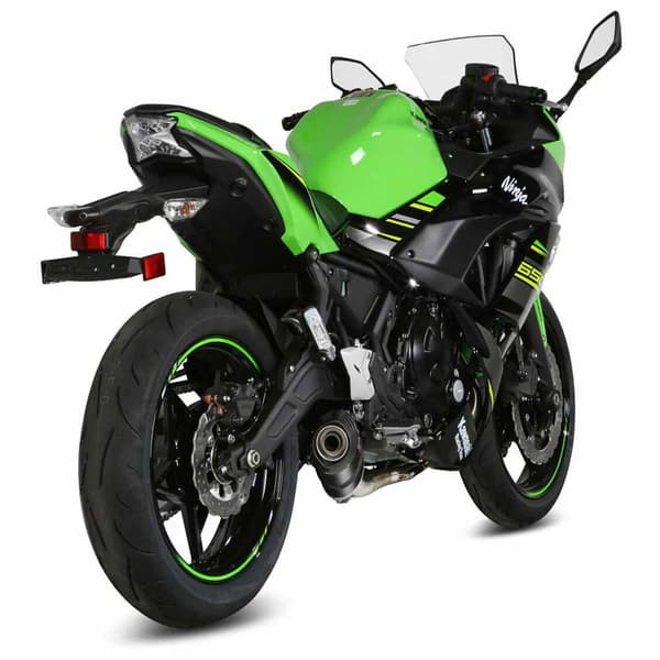 Mivv Oval Kawasaki Ninja 650/z650 2017-23 K.044.l3c Typgodkänt Komplett Avgassystem Silver Homologated