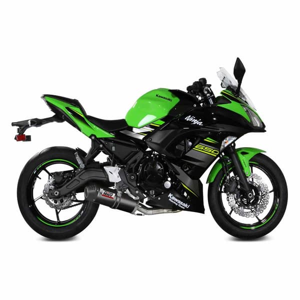 Mivv Oval Kawasaki Ninja 650/z650 2017-23 K.044.l3c Typgodkänt Komplett Avgassystem Silver Homologated