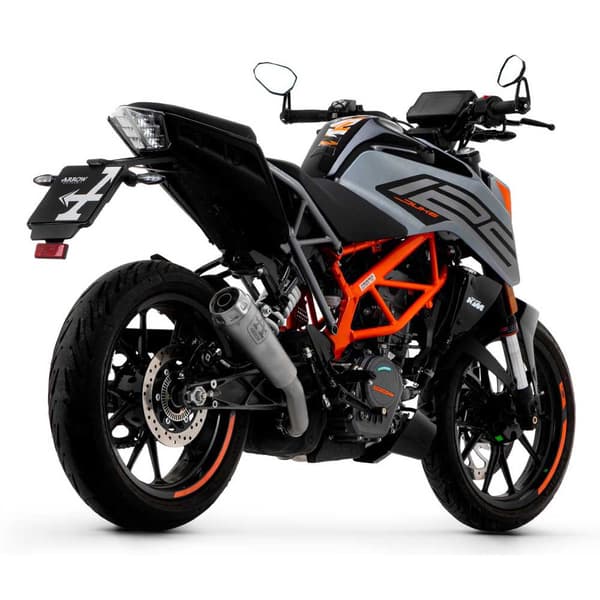 Arrow Pro-race Nichrom Ktm Duke 125 / 390 ´21-23 Ei-hyväksytty äänenvaimennin Hopeinen Not Homologated