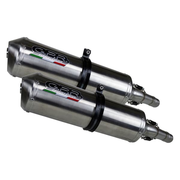 Gpr Exhaust Systems Satinox Dual Hornet 900 02-05 Homologeret Slip On Lyddæmper Søvfarvet Homologated