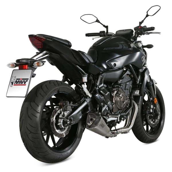 Mivv Delta Race Yamaha Mt-07/fz-07 2014-20 Y.044.ldrx Typgodkänt Komplett Avgassystem Silver Homologated