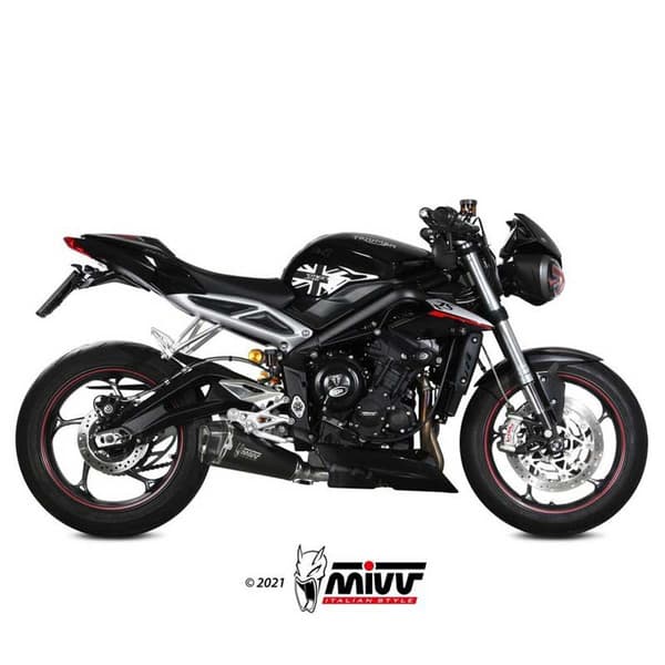 Mivv Delta Race Triumph Street Triple R/s/rs 2017-23 T.019.ldrb Homologeret Slip On Lyddæmper Søvfarvet Homologated