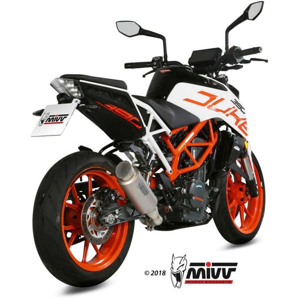 Mivv Ktm 125/390 Duke/rc 125/390 2017-20 Katalytisk Dæmper Søvfarvet