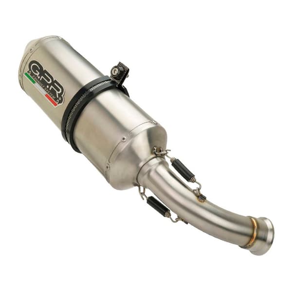 Gpr Exhaust Systems Satinox Moto Guzzi Stelvio 1200 8v 11-17 Stainless Steel Homologeret Lyddæmper Gylden Homologated