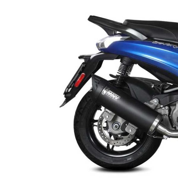 Mivv Mover Piaggio Beverly 350 2017-20 Mv.pg.0003.lv Homologoitu Täydellinen Linjajärjestelmä Hopeinen Homologated