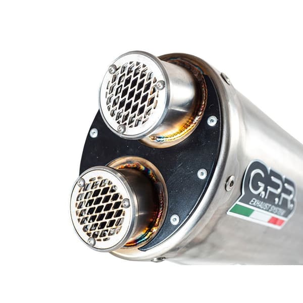 Gpr Exhaust Systems Dual Inox Honda Xl 750 Transalp 750 2024-2025 E5 Oval Homologeret Slip On Lyddæmper Gylden Homologated
