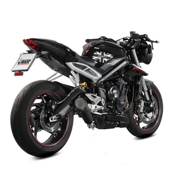 Mivv X-m5 Triumph Street Triple R/s/rs 2017-23 T.019.sc5b Ikke-homologeret Slip-on Lyddæmper Søvfarvet Not Homologated