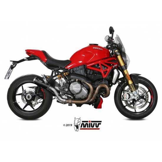 Mivv Mk3 Ducati Monster 821 2018-20/monster 1200 2017-21 D.041.sm3c Ikke-homologeret Slip-on Lyddæmper Søvfarvet Not Homologated