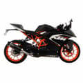 Miniatyrbild 3 av 3: Leovince Sbk Lv One Evo Ktm Rc 125 15-16 Ref:14168e Cabon Icke-godkänd Ljuddämpare Silver Not Homologated