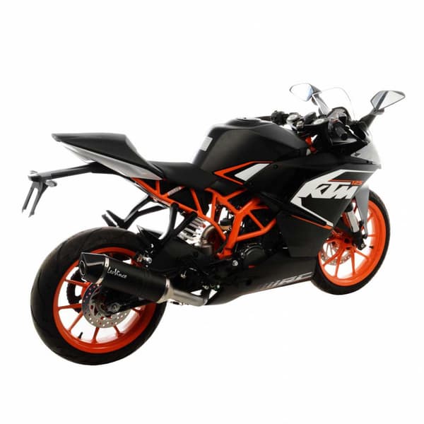 Leovince Sbk Lv One Evo Ktm Rc 125 15-16 Ref:14168e Cabon Icke-godkänd Ljuddämpare Silver Not Homologated