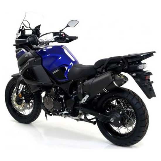 Arrow Maxi Race-tech Aluminium Dark With Carbon End Cap Yamaha Xt 1200z Super Ténéré ´10-20 Homologeret Lyddæmper Søvfarvet Homologated