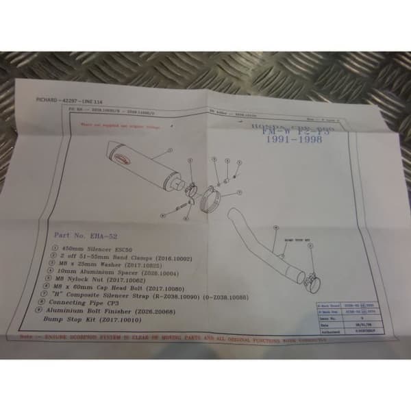 scorpion assembly cp003 motorcykel ljuddämpare pottrör honda cbr 600 f2 f3 Z039.HA52 avgashylsa anslutning krage linje