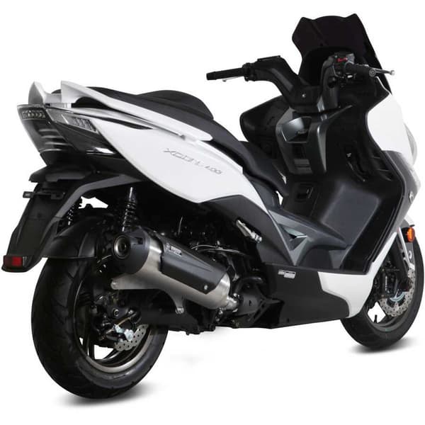 Mivv Urban Kymco Xciting 400 2013-16 C.ky.0012.k Homologoitu Täydellinen Linjajärjestelmä Hopeinen Homologated