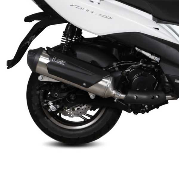 Mivv Urban Kymco Xciting 400 2013-16 C.ky.0012.k Homologoitu Täydellinen Linjajärjestelmä Hopeinen Homologated