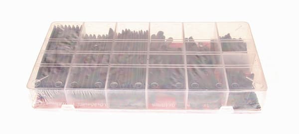 ROOKS-ERISTÄVÄT LÄMPÖKUISTUMAHOLKIT, 7 KPL:N SARJA, HAAKKOJA 2–13 MM, 127 KPL