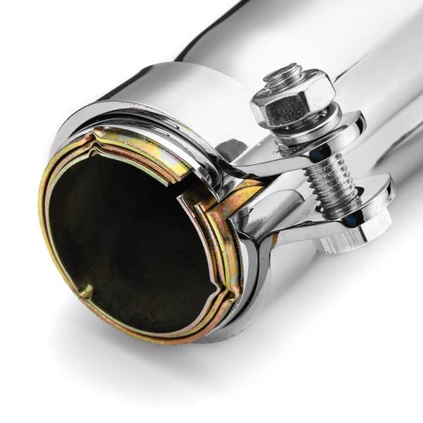 Universal Motorcykel Avgasdämpare – Silver, 44.5cm, 3 Reduktionshylsor (35/39/43mm)