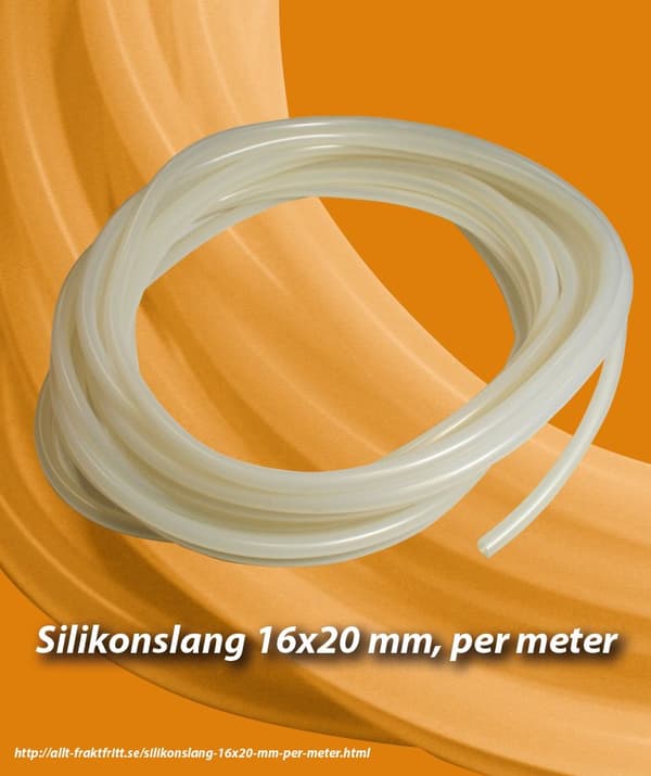 Silikonslang 16x20 mm, per meter