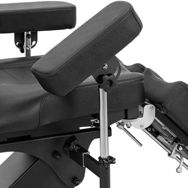 physa - Tatueringsstol - Höj- och sänkbar - 300 kg - Fotpedal - Svart