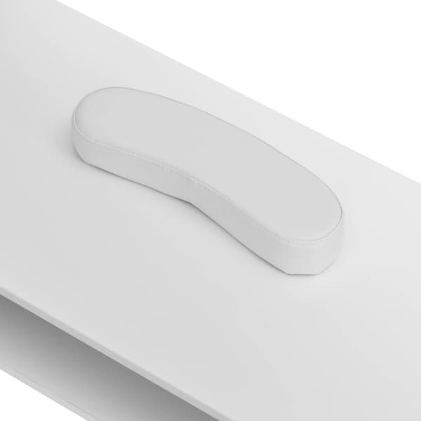 Nagelbord - Låsbart - Vitt / gyllene - 2 lådor - Handstöd - physa