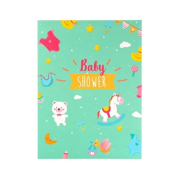 3D Pop-up babyshower-hälsningskort