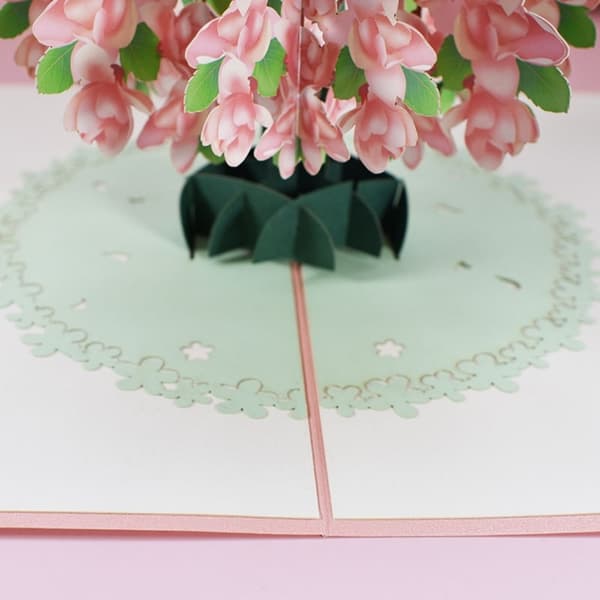 3D-pop-up-kukkien onnittelukortti - Kukkiva magnolia