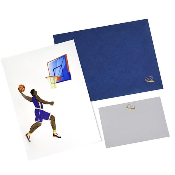 3D Pop-up sporthälsningskort - Basket 2