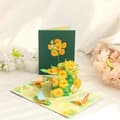 Miniatyrbild 1 av 8: 3D Pop-up-hälsningskort med blommor - solrosor och fjärilar