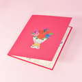Miniatyrbild 4 av 7: 3D Pop-up Blommor Gratulationskort - Röd Rosbukett