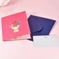 Miniatyrbild 5 av 7: 3D Pop-up Blommor Gratulationskort - Röd Rosbukett