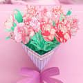 Miniatyrbild 3 av 7: Hälsningskort 3D Pop-up Blommor Vackra Nejlikor 2