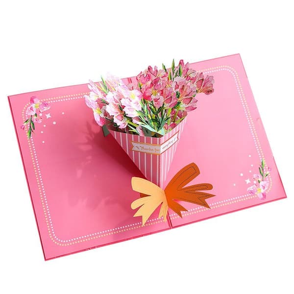 Hälsningskort 3D Pop-up-blommor Vackra gladioler