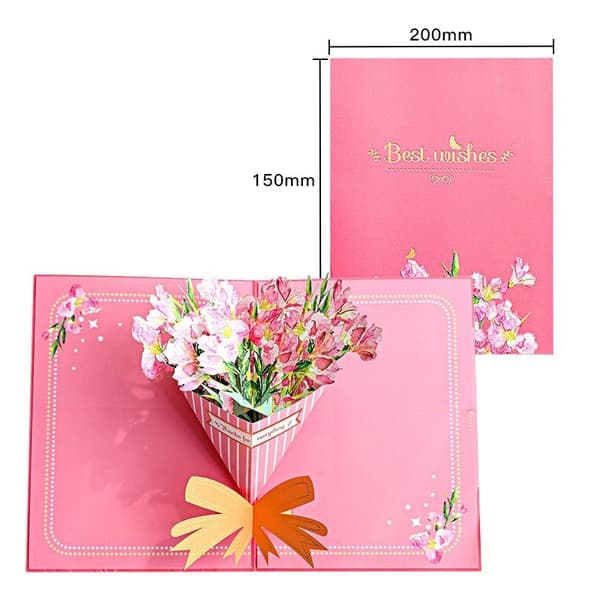 Hälsningskort 3D Pop-up-blommor Vackra gladioler