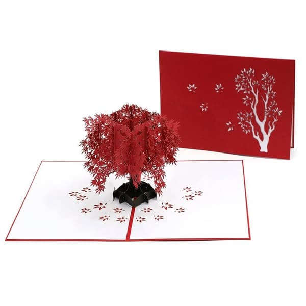 3D Pop-up Valentinsdag Lykønskningskort Romantisk Ahorn