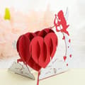 Miniatyrbild 2 av 9: 3D Pop-up Alla hjärtans dag-hälsningskort Kärlek